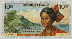 10 Nouveaux Francs FRENCH ANTILLES  1962 P.05a