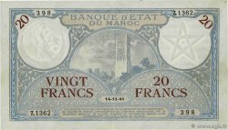 20 Francs MAROC  1941 P.18b