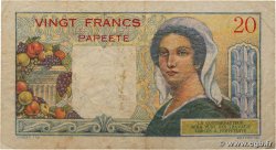 20 Francs TAHITI  1960 P.21c fS