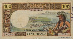 100 Francs TAHITI  1973 P.24b BC+