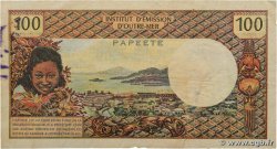 100 Francs TAHITI  1973 P.24b BC+