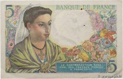 5 Francs BERGER FRANCE  1943 F.05.01 VF