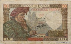 50 Francs JACQUES CŒUR FRANCE  1941 F.19.10