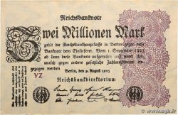 2 Millions Mark GERMANY  1923 P.104a