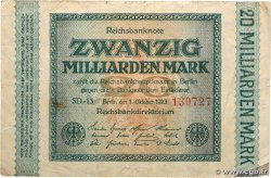 20 Milliards Mark GERMANY  1923 P.118c