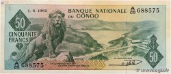 50 Francs CONGO, DEMOCRATIC REPUBLIC  1962 P.005a