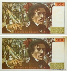 100 Francs DELACROIX modifié Lot FRANKREICH  1978 F.69.01dx VZ