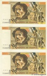 100 Francs DELACROIX modifié Lot FRANCE  1978 F.69.01dx