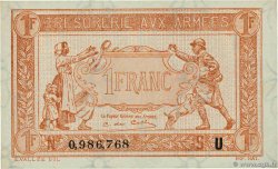 1 Franc TRÉSORERIE AUX ARMÉES 1917 FRANCE  1917 VF.03.08 SPL