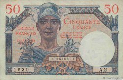 50 Francs TRÉSOR FRANÇAIS FRANKREICH  1947 VF.31.02 fSS