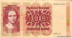 100 Kroner NORVÈGE  1988 P.43d