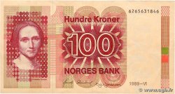 100 Kroner NORVÈGE  1989 P.43d