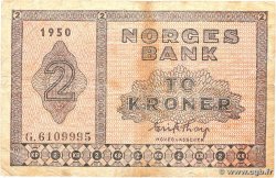 2 Kroner NORVÈGE  1950 P.16b