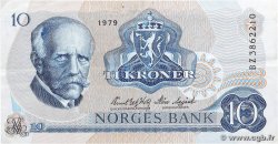 10 Kroner NORWAY  1979 P.36c VF