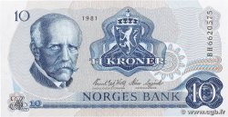 10 Kroner NORVÈGE  1981 P.36c