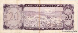 20 Pesos Bolivianos BOLIVIE  1962 P.161a TB