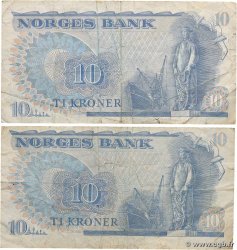 10 Kroner Lot NORVÈGE  1982 P.36c G