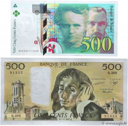 500 Francs Lot FRANCE  1987 F.71.38 et F.76.01