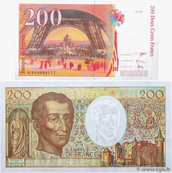 200 Francs Lot FRANCE  1992 F.70.12c et F.75.03b AU+