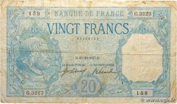 20 Francs BAYARD FRANCE  1917 F.11.02