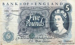 5 Pounds ENGLAND  1966 P.375b