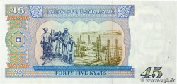 45 Kyats BURMA (VOIR MYANMAR)  1987 P.64 SC