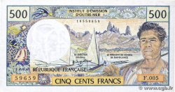 500 Francs FRENCH PACIFIC TERRITORIES  1992 P.01b VF+