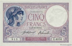 5 Francs FEMME CASQUÉE FRANCE  1918 F.03.02a SUP+