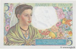 5 Francs BERGER FRANCE  1943 F.05.02 UNC