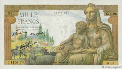 1000 Francs DÉESSE DÉMÉTER FRANCIA  1942 F.40.05 SC+