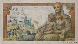 1000 Francs DÉESSE DÉMÉTER FRANCE  1942 F.40.08 TB