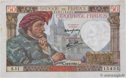 50 Francs JACQUES CŒUR FRANCIA  1940 F.19.01 BB