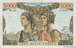 5000 Francs TERRE ET MER FRANCE  1953 F.48.09 TTB