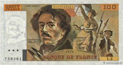 100 Francs DELACROIX FRANCE  1978 F.68.02 XF-