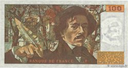 100 Francs DELACROIX FRANCE  1978 F.68.02 XF-