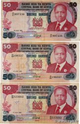 50 Shillings Lot KENYA  1980 P.22a