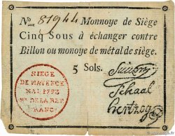 5 Sous FRANCE regionalism and various Mayence 1793 Kol.027 F+