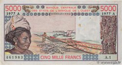 5000 Francs WEST AFRICAN STATES  1977 P.108Aa F