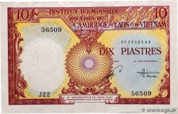 10 Piastres - 10 Dong INDOCHINE FRANÇAISE  1953 P.107 TTB+