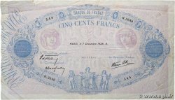 500 Francs BLEU ET ROSE modifié FRANCE  1939 F.31.51 F