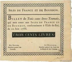 300 Livres  Faux ISLES OF FRANCE AND BOURBON  1788 P.11x XF+