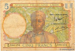 5 Francs AFRIQUE ÉQUATORIALE FRANÇAISE Brazzaville 1941 P.06a