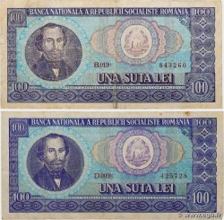 100 Lei Lot ROMANIA  1966 P.097a F