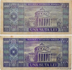 100 Lei Lot ROMANIA  1966 P.097a F