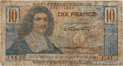 10 Francs Colbert SAINT PIERRE ET MIQUELON  1947 P.23 AB