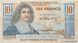 10 Francs Colbert SAINT PIERRE ET MIQUELON  1947 P.23 B+