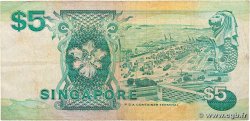 5 Dollars SINGAPORE  1989 P.19 VG