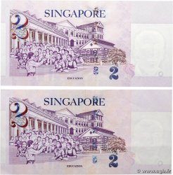 2 Dollars Lot SINGAPORE  1999 P.38 XF