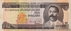 10 Dollars BARBADOS  1986 P.35A MB