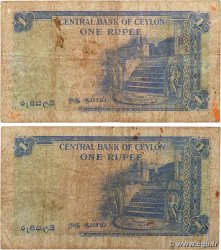 1 Rupee Lot CEYLAN  1951 P.047 B